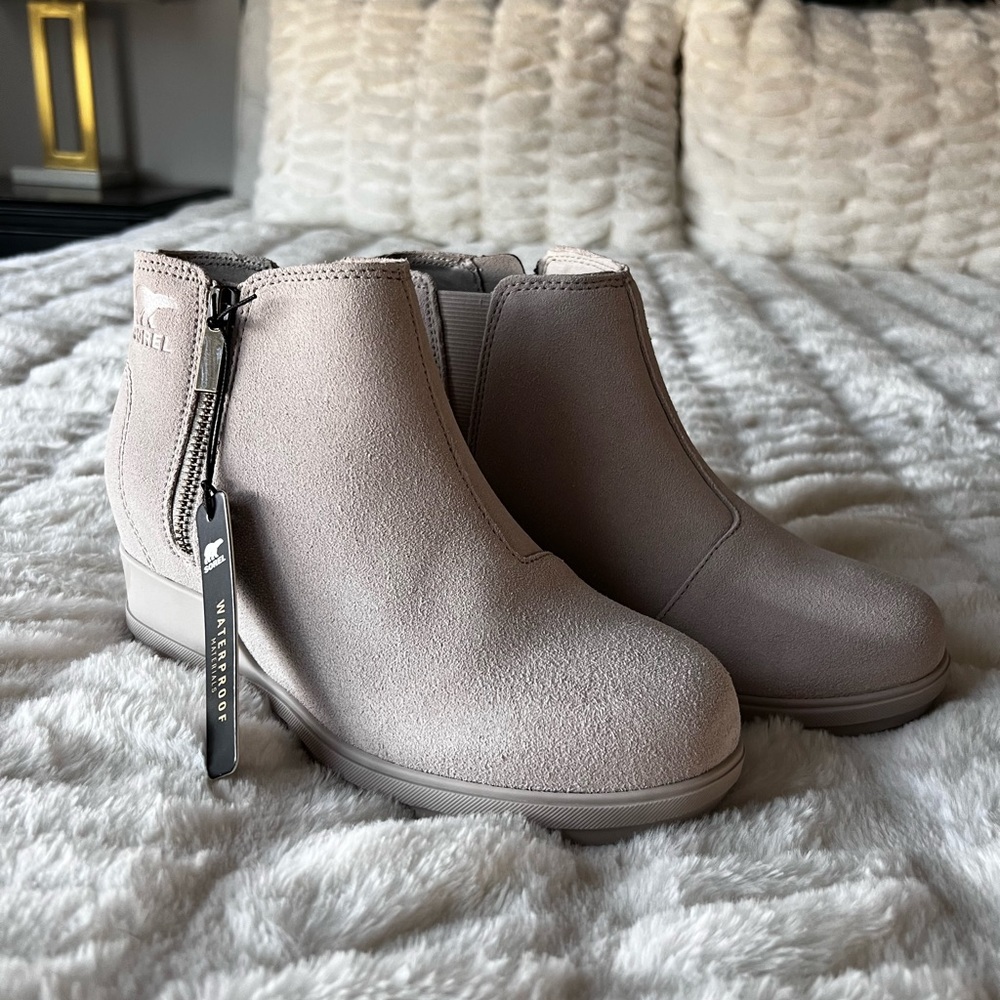 Womens Sorel Suede Wedge Boots